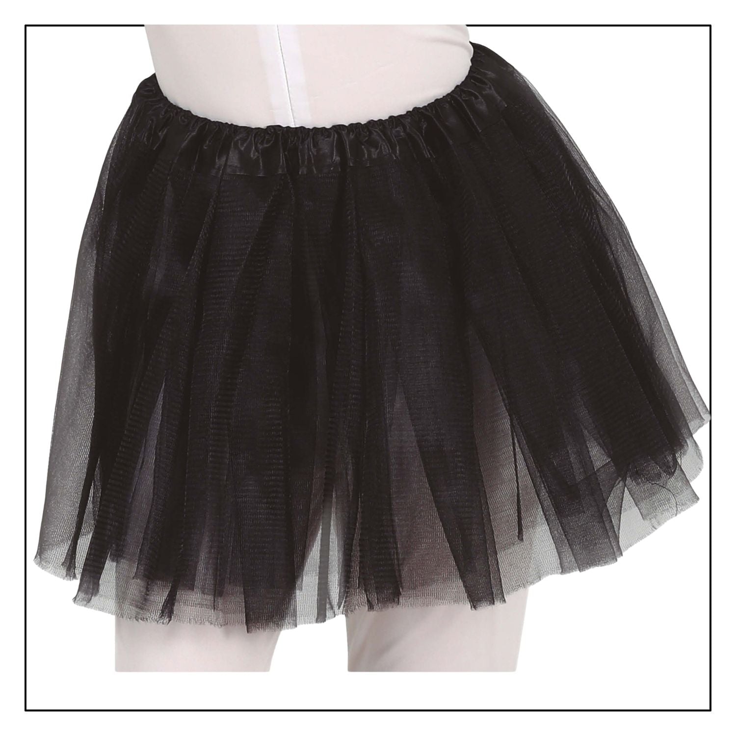tutu negro infantil 30 cm complemento para look de fantasía o estilo oscuro en fiestas temáticas
