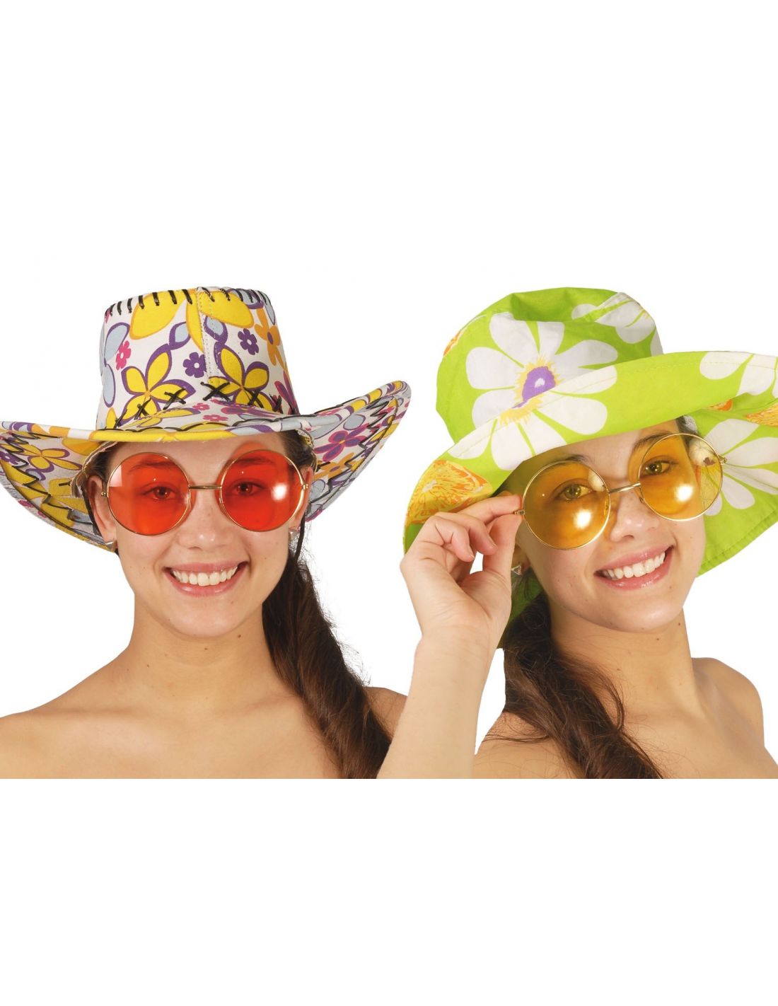 Gafas redondas de hippie para adulto