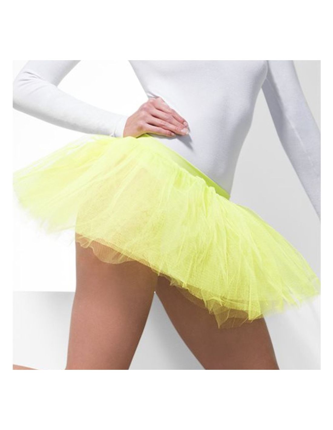 Tutu amarillo neon mujer adulta falda tul. Disfraces baratos online