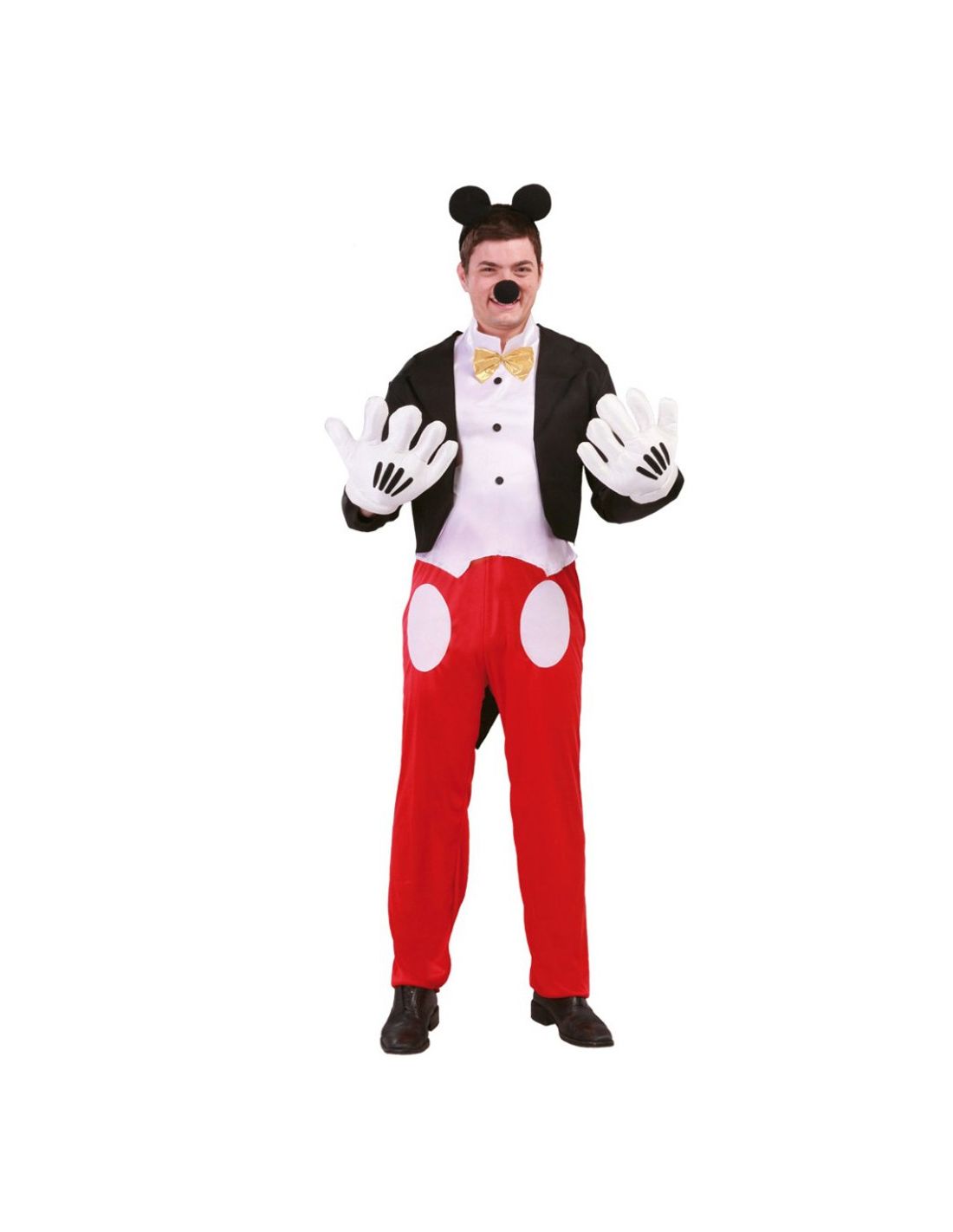 Disfraz de Mickey Mouse de Disney para niños, disfraz de ratón con  pantalones cortos rojos, disfraz de personaje de dibujos animados