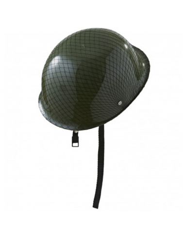 Casco Militar PVC Verde - Accesorio Adulto Temática Militar