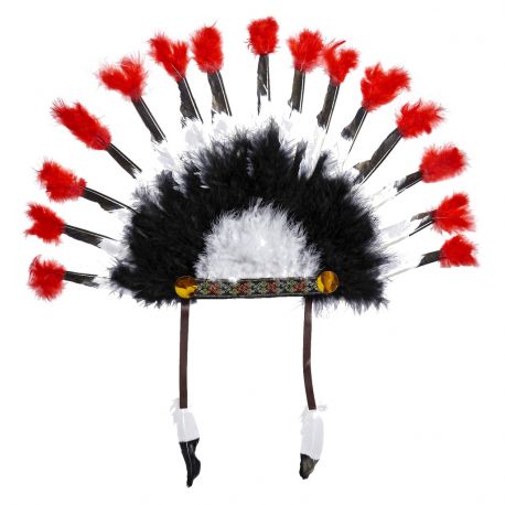 Penacho indio plumas - Comprar en Disfraces Bacanal