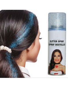 Spray Glitter Destellos Color Azul Cielo Tienda de disfraces online - Mercadisfraces