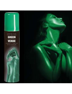 Spray Maquillaje Brillo Color Verde Tienda de disfraces online - Mercadisfraces