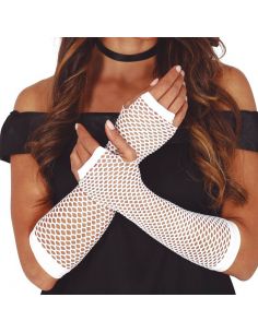 Guantes de Malla en Blanco Tienda de disfraces online - Mercadisfraces