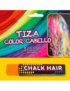 Barra de Tiza para colorear el cabello en naranja Tienda de disfraces online - Mercadisfraces