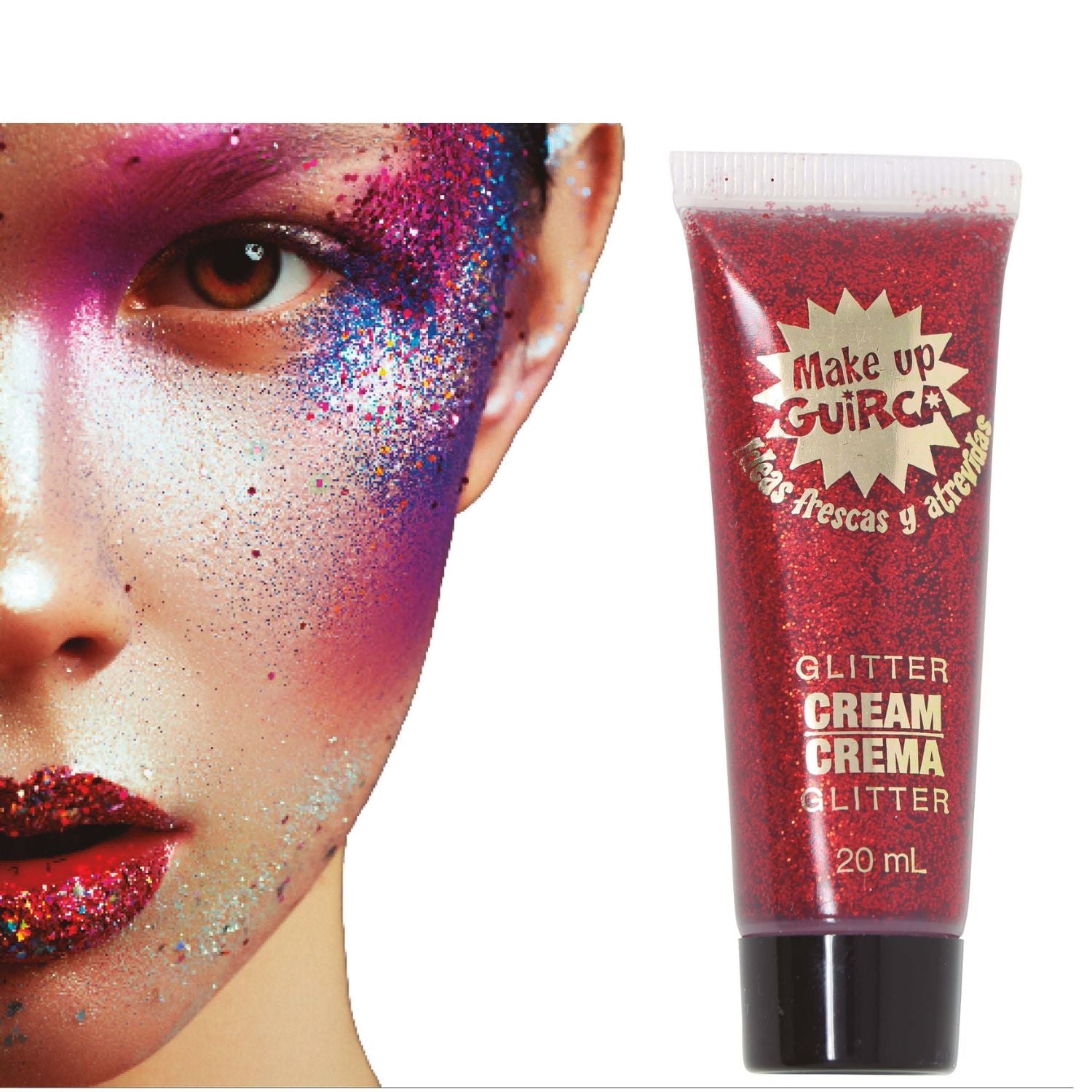 Crema Glitter Rojo Tienda de disfraces online - Mercadisfraces
