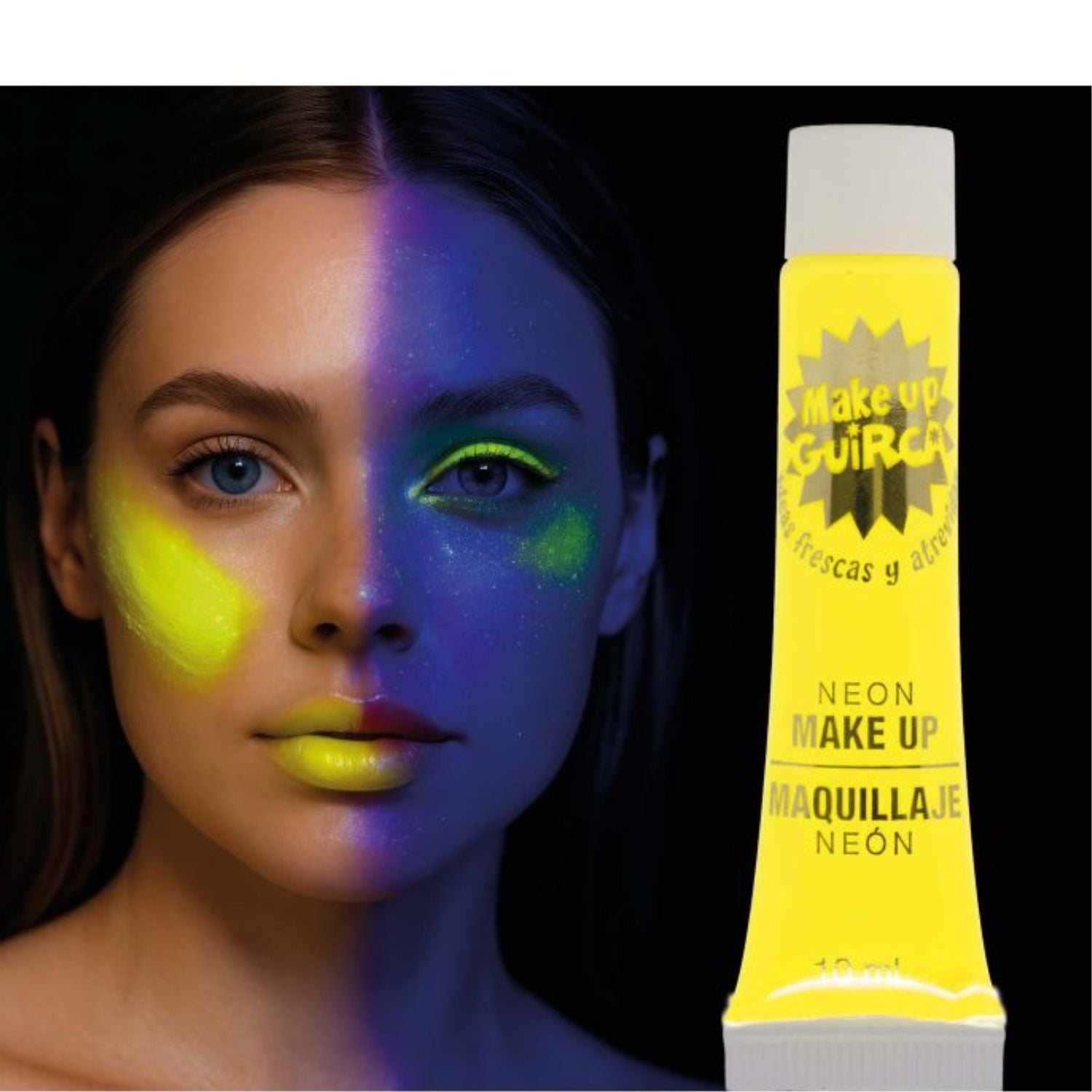 Maquillaje crema amarillo neon Tienda de disfraces online - Mercadisfraces