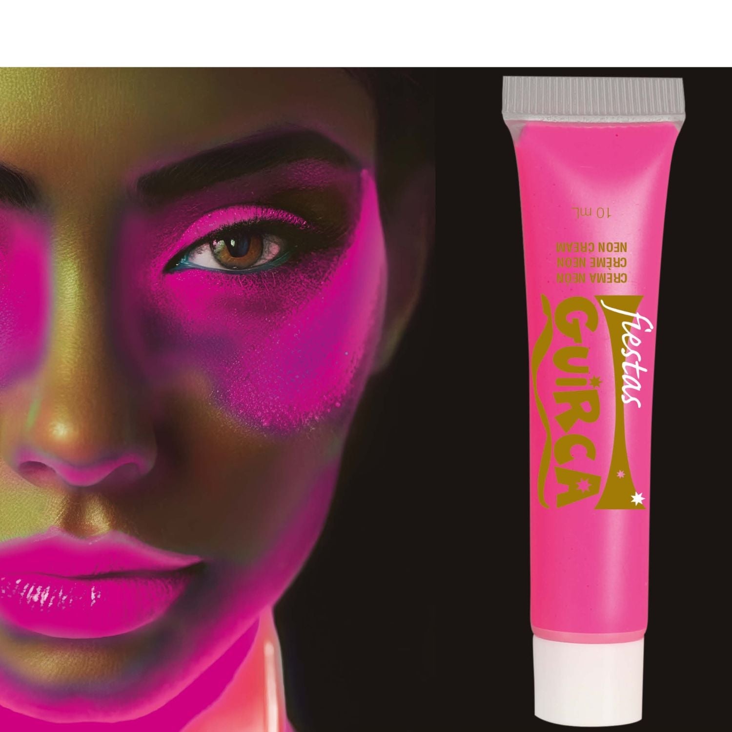 Maquillaje crema rosa neon Tienda de disfraces online - Mercadisfraces