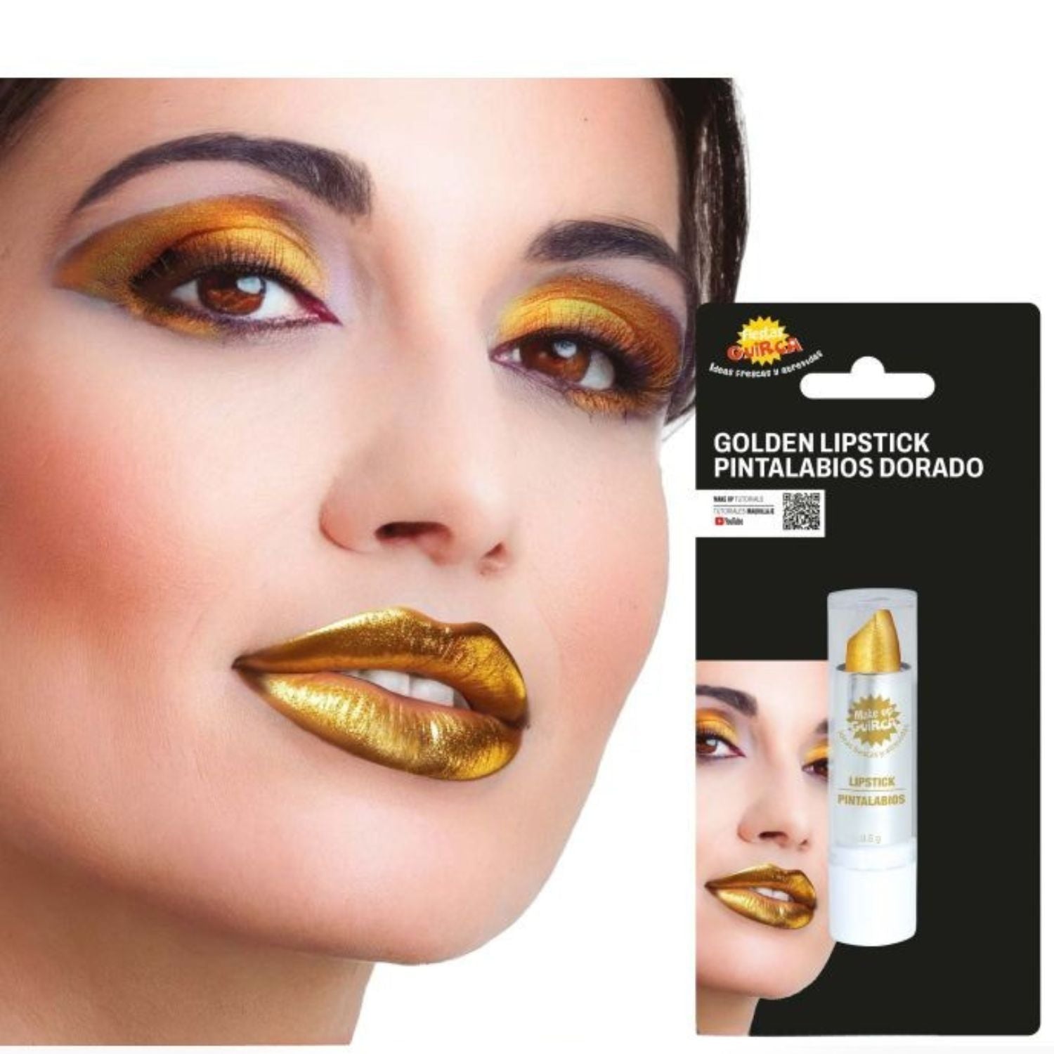 Blister Pintalabios Oro - mercadisfraces