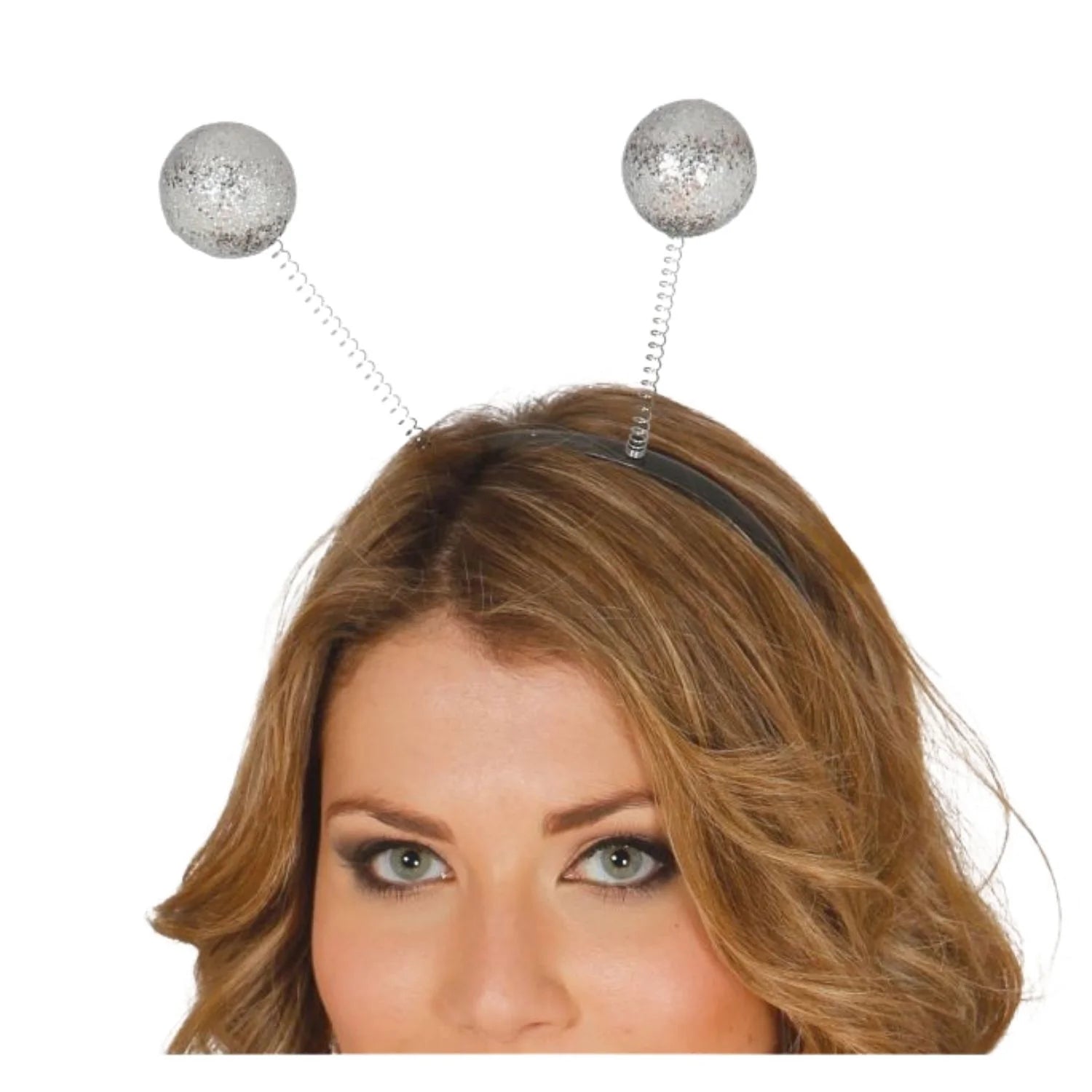 Diadema Antenas de Bola de Escarcha Oro o Plata