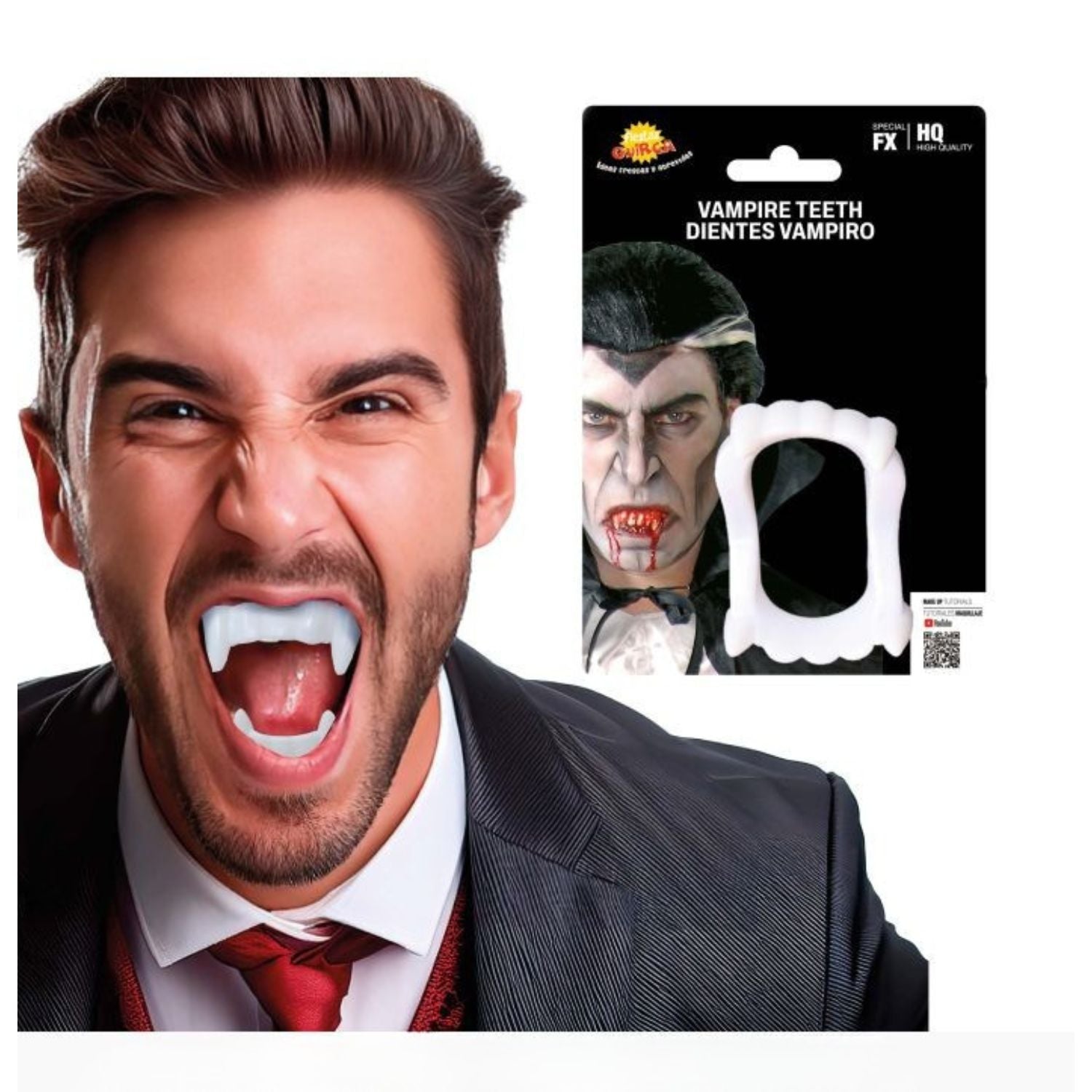 Dentadura Vampiro blanca Tienda de disfraces online - 