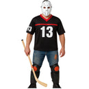 Disfraz de Jason para hombre con máscara, hombreras y camiseta ideal para Halloween o fiestas de terror