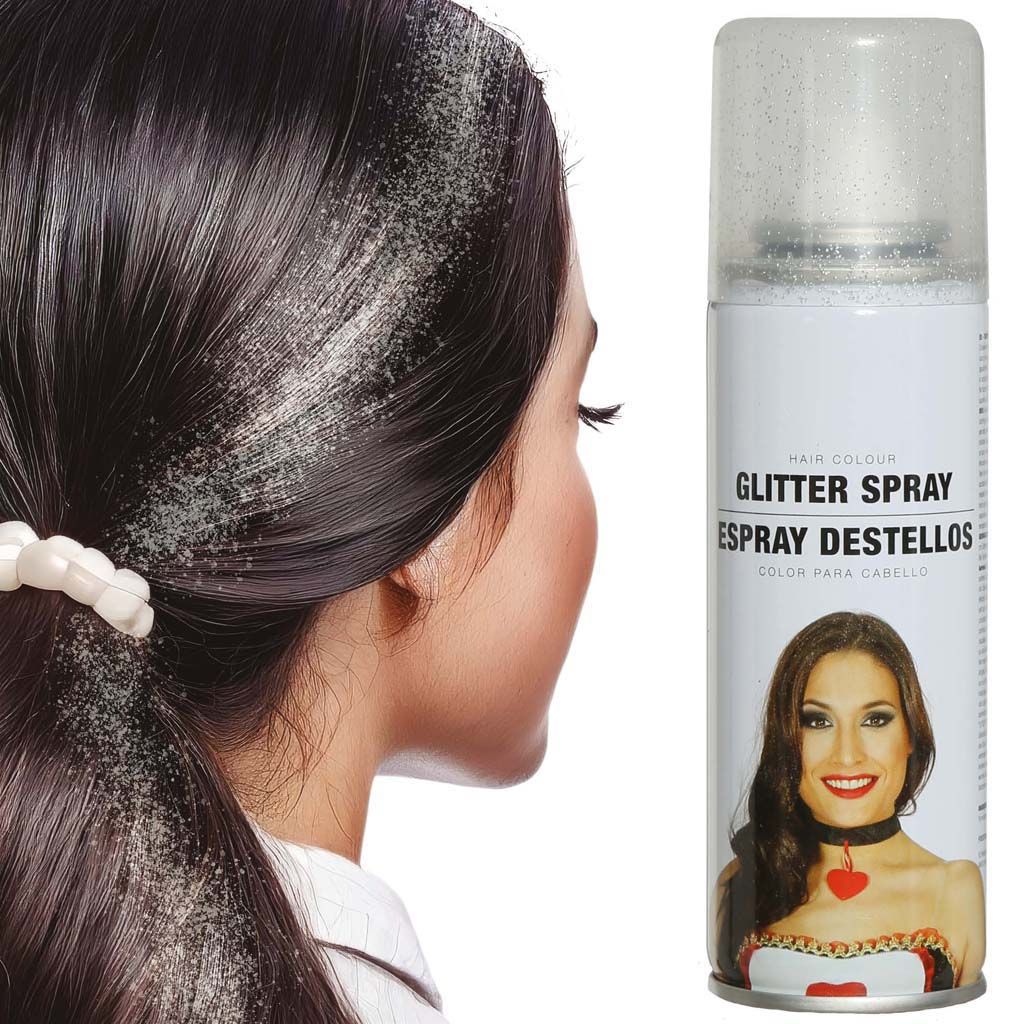 Spray Glitter Destellos Color Plata Tienda de disfraces online - Mercadisfraces