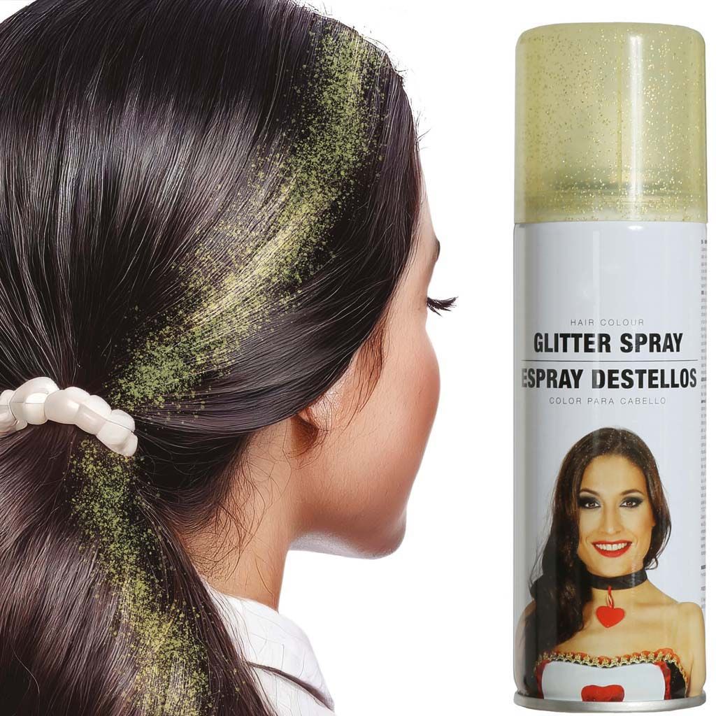 Spray Glitter Destellos Color Oro Tienda de disfraces online - Mercadisfraces