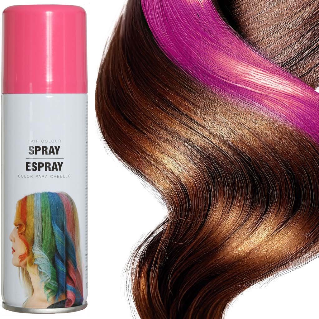Spray pintura Pelo Color Rosa Tienda de disfraces online - Mercadisfraces
