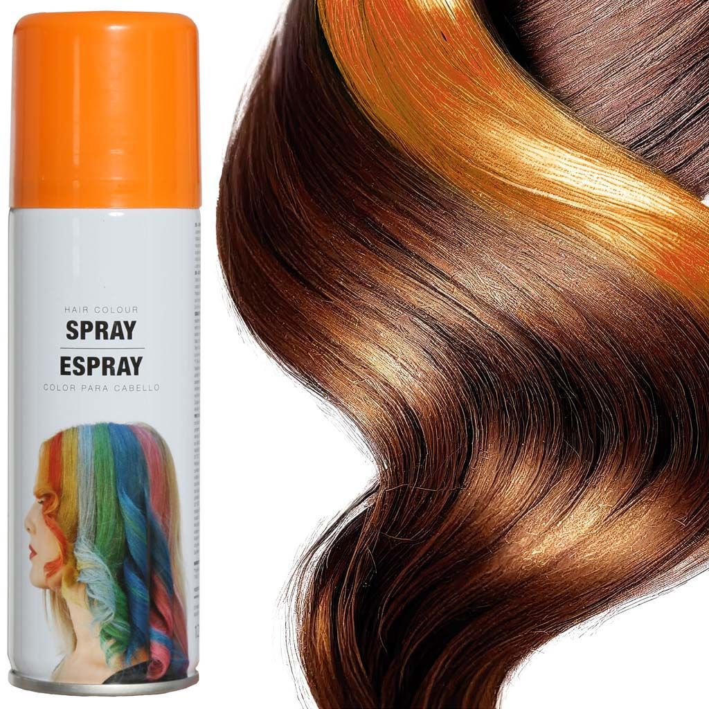 Spray pintura Pelo Color Naranja Tienda de disfraces online - Mercadisfraces