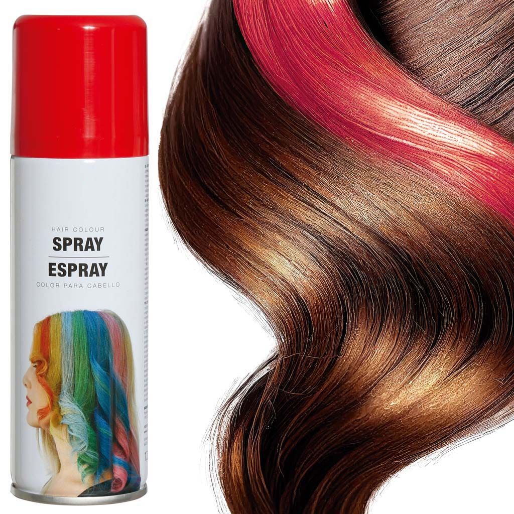 Spray pintura Pelo Color Rojo Tienda de disfraces online - Mercadisfraces