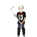 Disfraz de jugador de rugby zombie infantil con hombreras, camiseta y máscara para Halloween