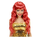 Peluca sirena roja