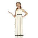 Disfraz de griega infantil con vestido blanco de estilo clásico para Carnaval y fiestas escolares