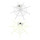 Telaraña gigante con araña luminosa
