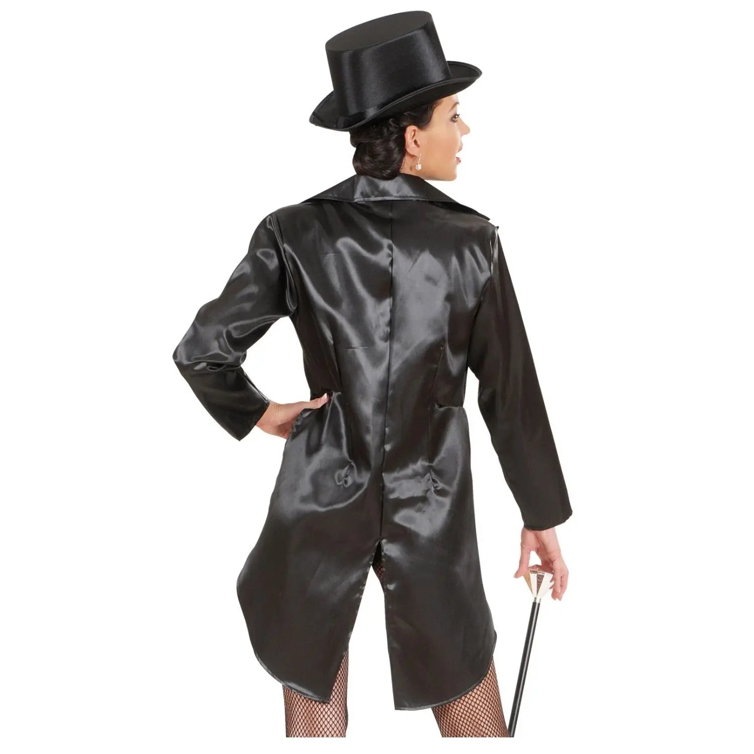 Frac en  Raso Negro para mujer