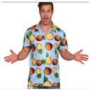 Camisa hawaiana de piñas para hombre con estampado tropical ideal para fiestas de verano y temática hawaiana