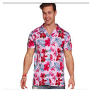 Camisa hawaiana de flamencos para hombre con estampado tropical ideal para fiestas de verano y temática hawaiana