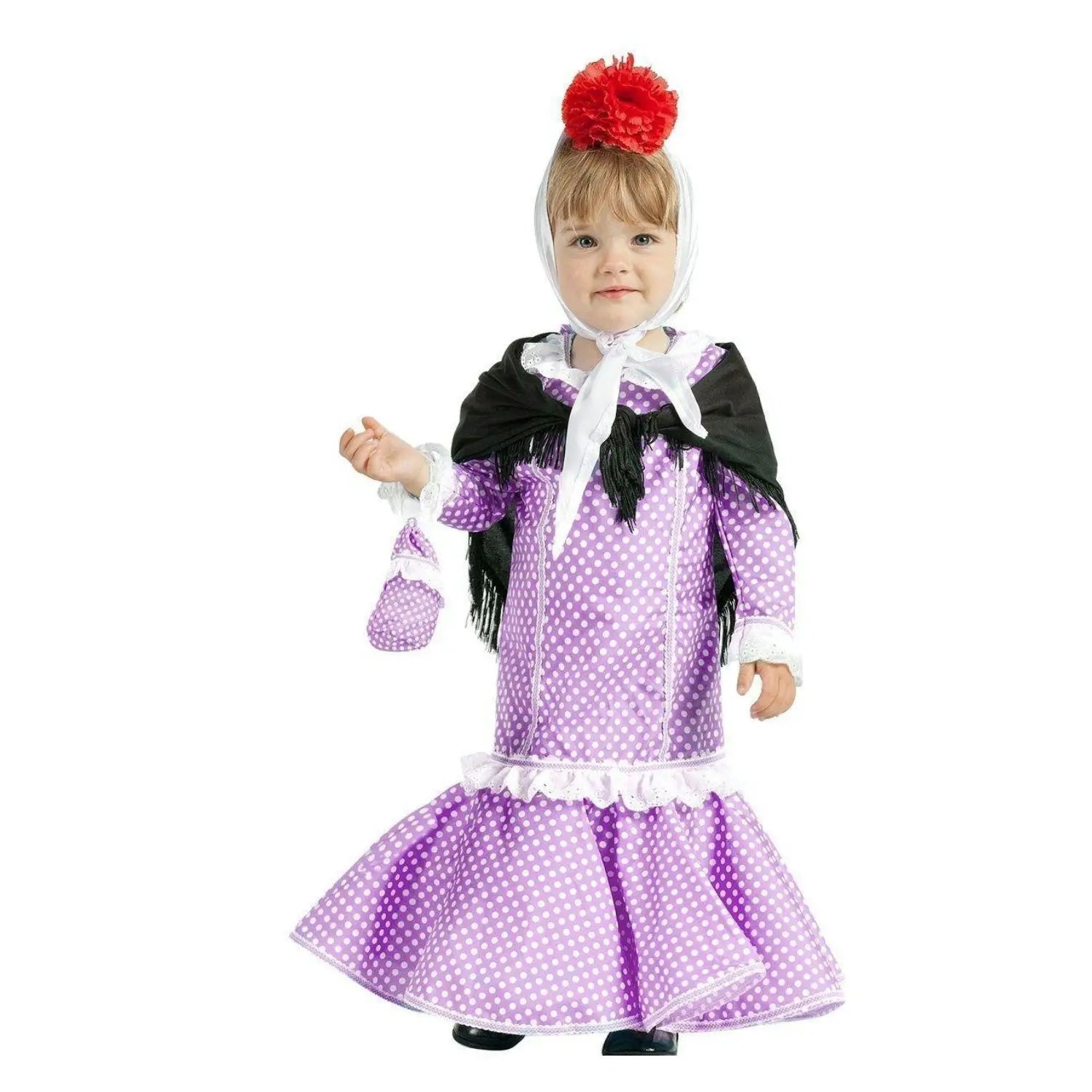Disfraz de Madrileña Lila para Niña