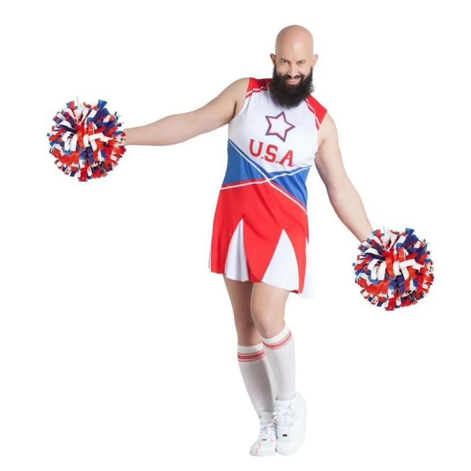 Disfraz de animadora para hombre con vestido ideal para Carnaval, despedidas y fiestas divertidas