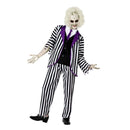 Disfraz Fantasma Rayas adulto inspirado en Bitelchús con chaqueta y pantalón de rayas