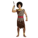 Disfraz de africano para hombre adulto con túnica y accesorios tribales para Carnaval y fiestas temáticas