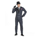 Disfraz de gánster para hombre adulto con chaqueta, pantalón y corbata estilo años 20 elegante