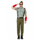 Disfraz de legionario para hombre adulto con gorro camisa pantalón tirantes y cinturón estilo militar festivo