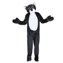 Disfraz de lobo de peluche para adulto con mono, cola, manoplas, cubrezapatos y cabeza incluida