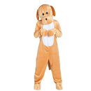 Disfraz de perro de peluche para adulto con mono, cola, manoplas, cubrezapatos y cabeza incluida