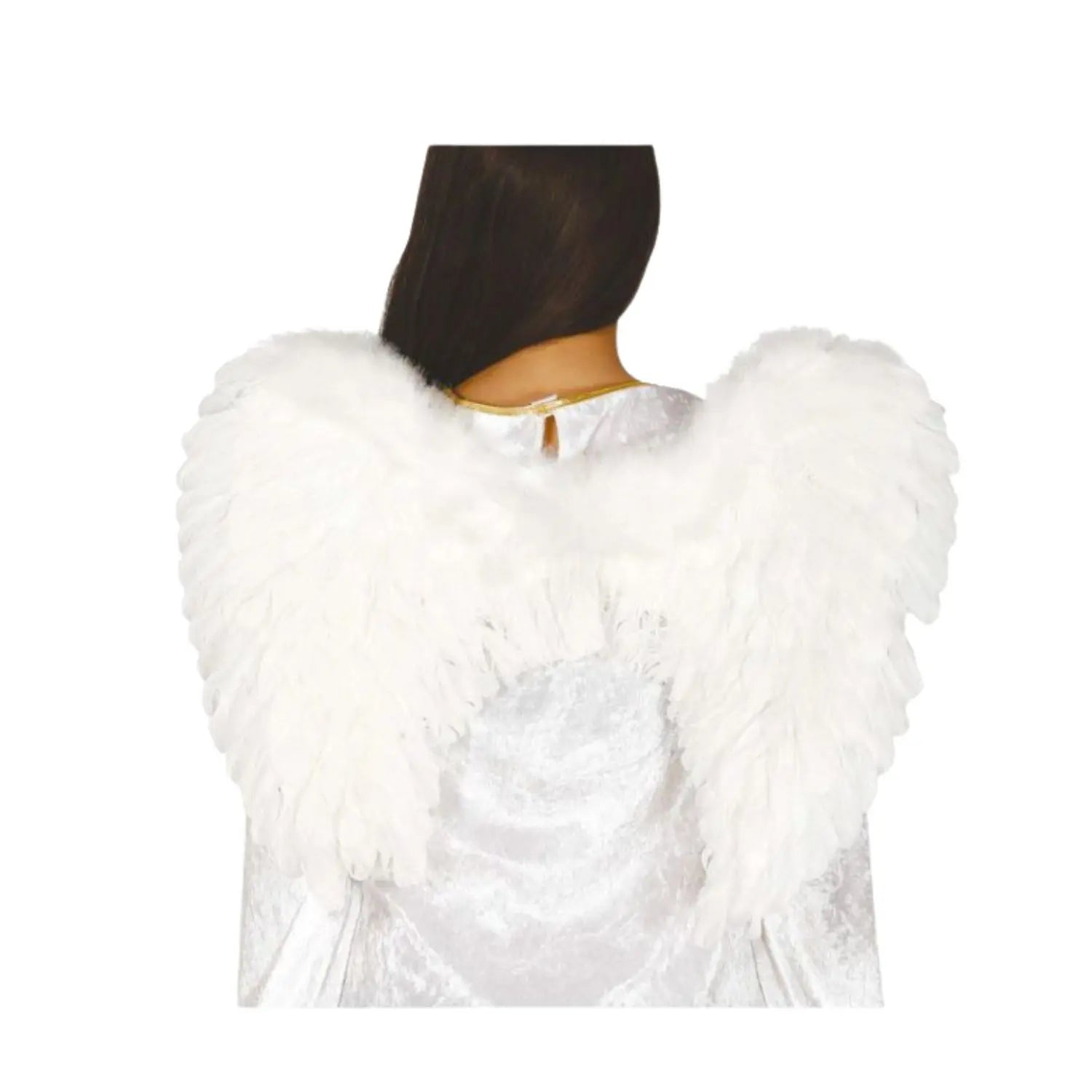 alas blancas de plumas complemento para look de fantasía o estilo elegante en fiestas temáticas