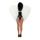 alas gigantes de plumas blancas complemento para look de fantasía o eventos temáticos