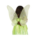 alas verdes tipo mariposa complemento para look de fantasía o hada en fiestas temáticas