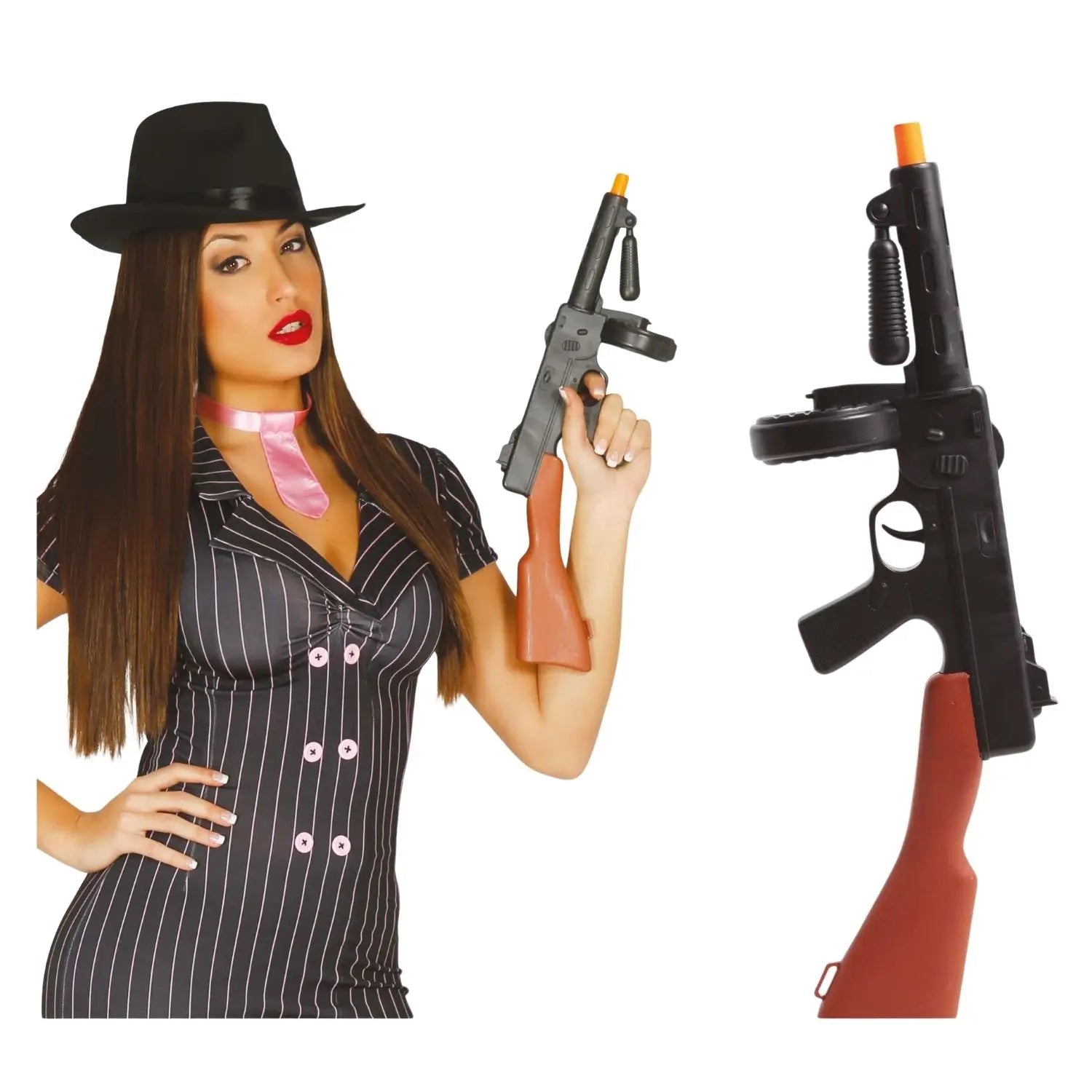 ametralladora gangster 49 cm accesorio para disfraz mafioso años 20