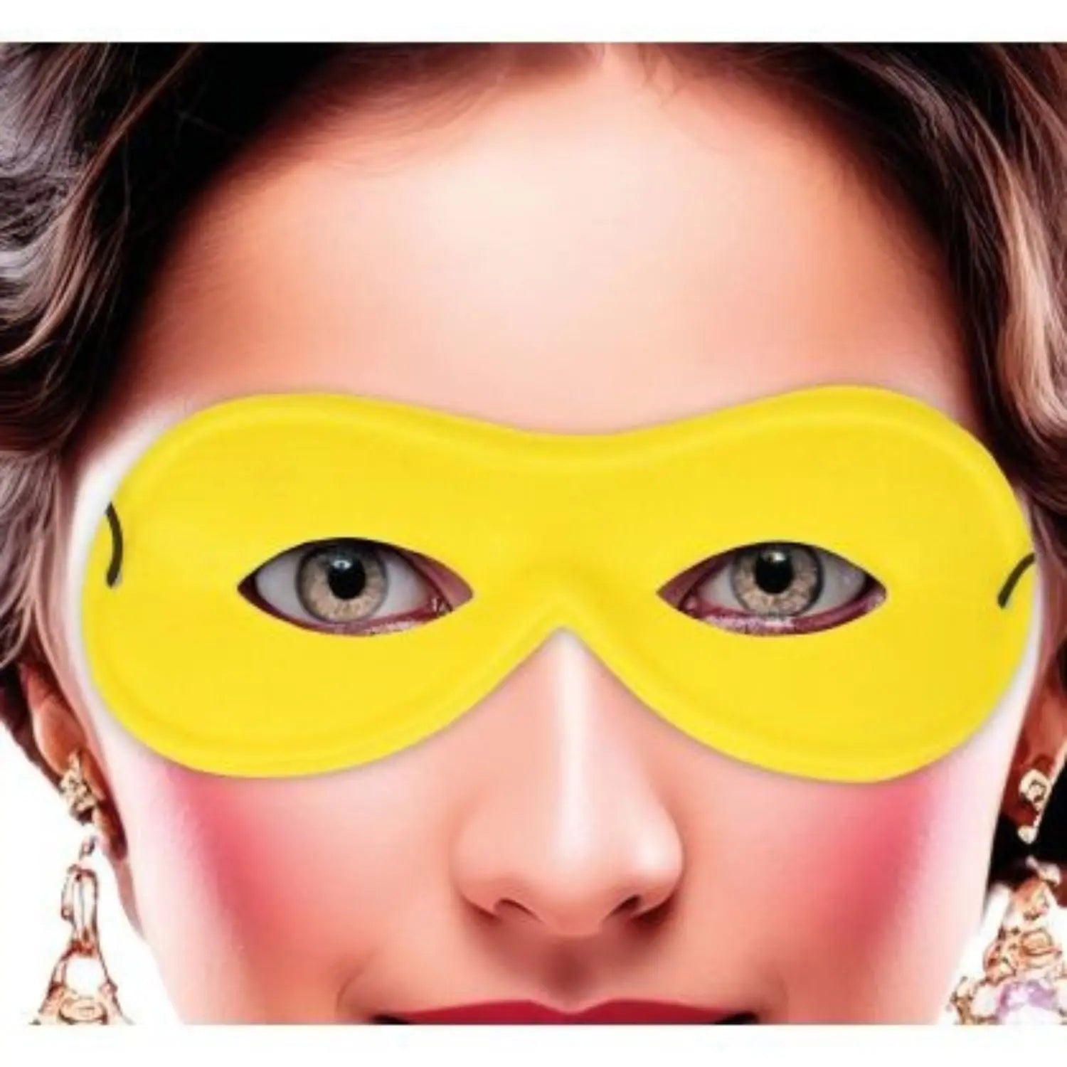 Antifaz amarillo para adulto complemento disfraz carnaval mascara antifaz