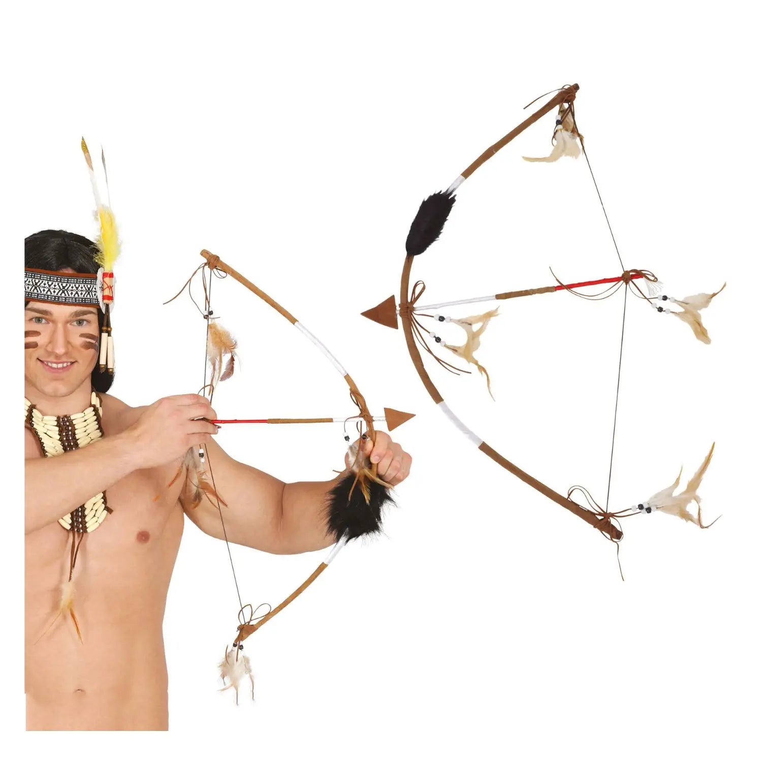 Arco de indio con flecha accesorio para disfraz tribal