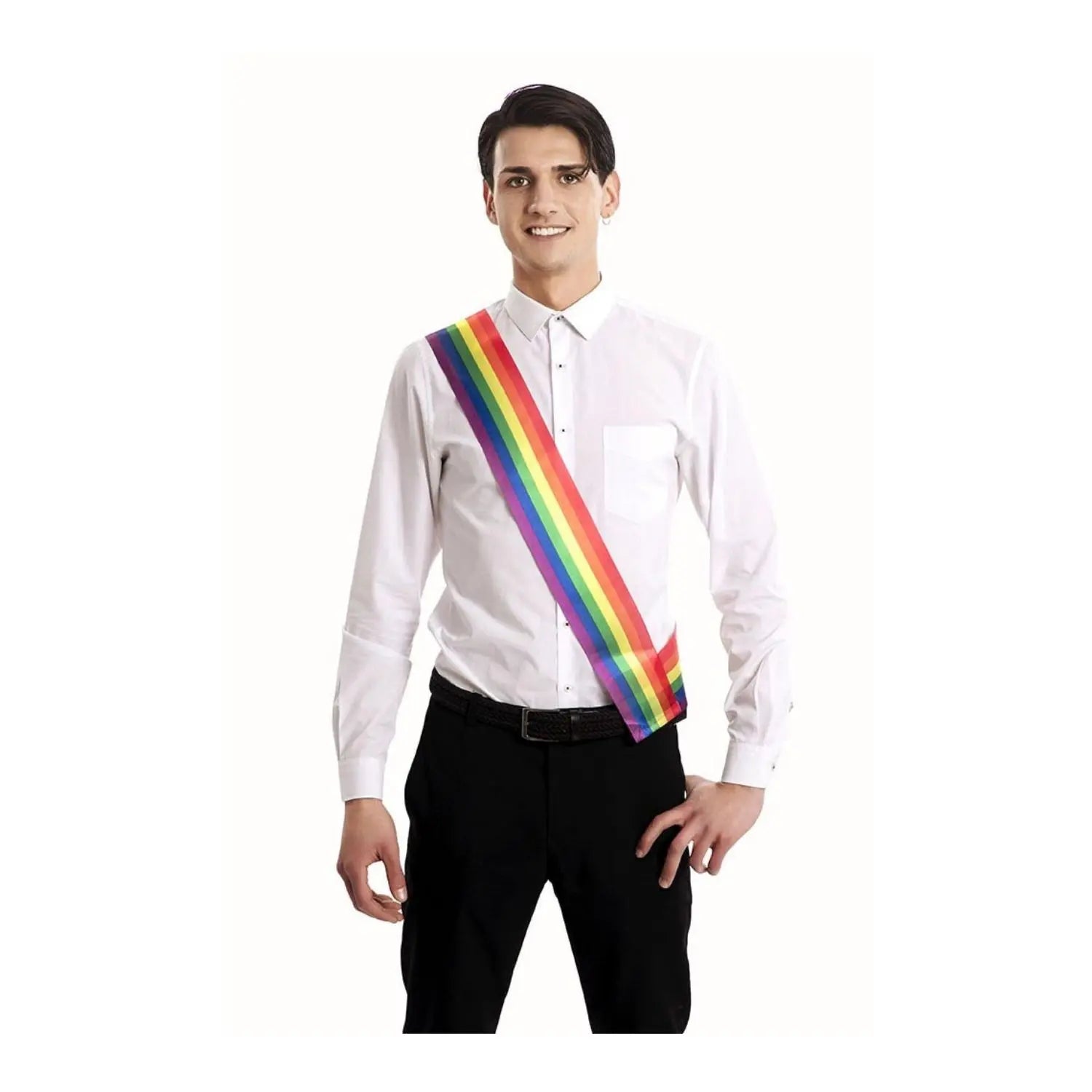 banda multicolor complemento para look fiesta, orgullo o eventos temáticos coloridos