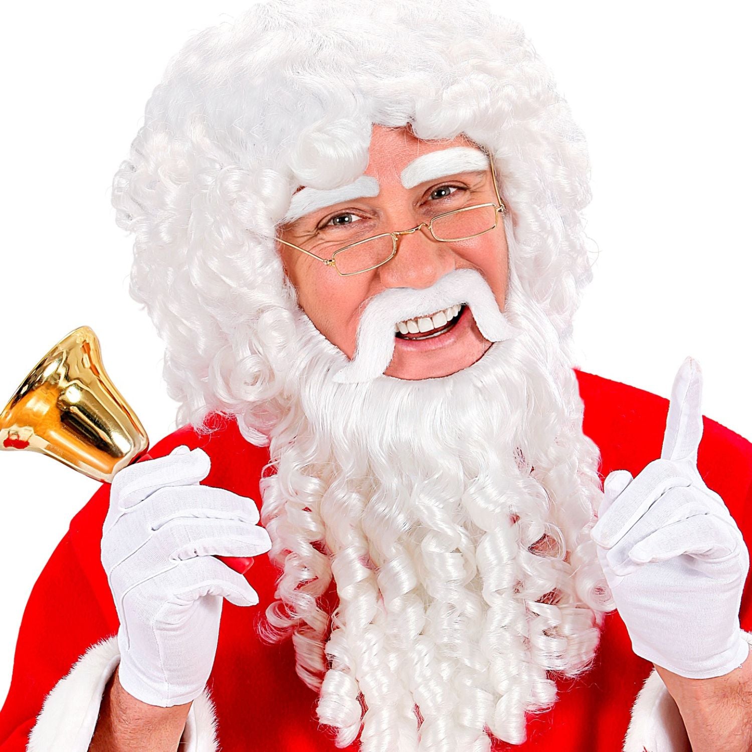 Barba y bigote blanco para disfraz Papá Noel