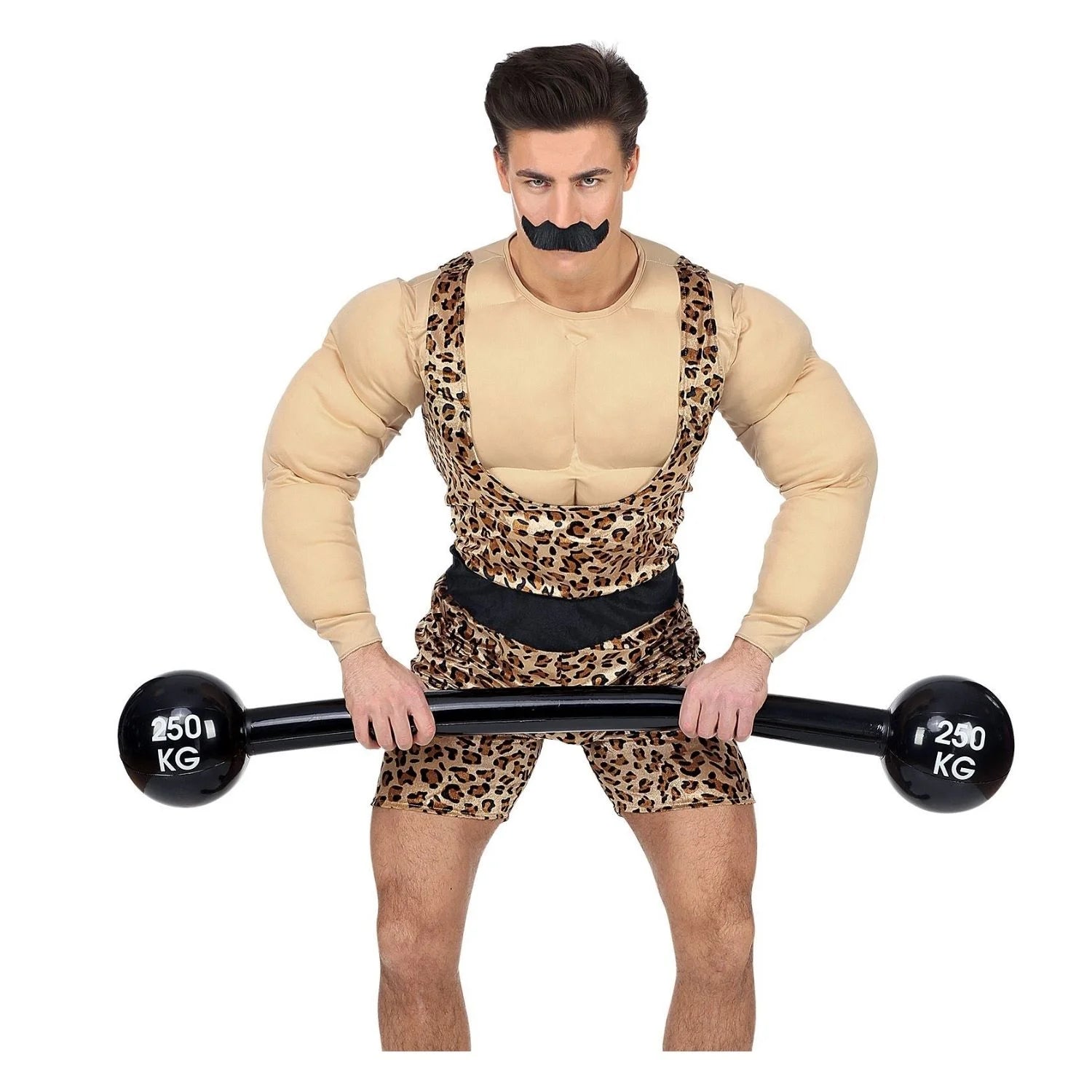 barra de pesas inflable 120 cm accesorio disfraz gimnasio