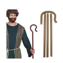 baston de pastor 150 cm complemento para look navideño o tradicional en fiestas temáticas