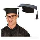 birrete de graduacion negro con borla complemento disfraz estudiante