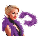 boa lila de plumas complemento para look de fantasía o glamour en fiestas temáticas