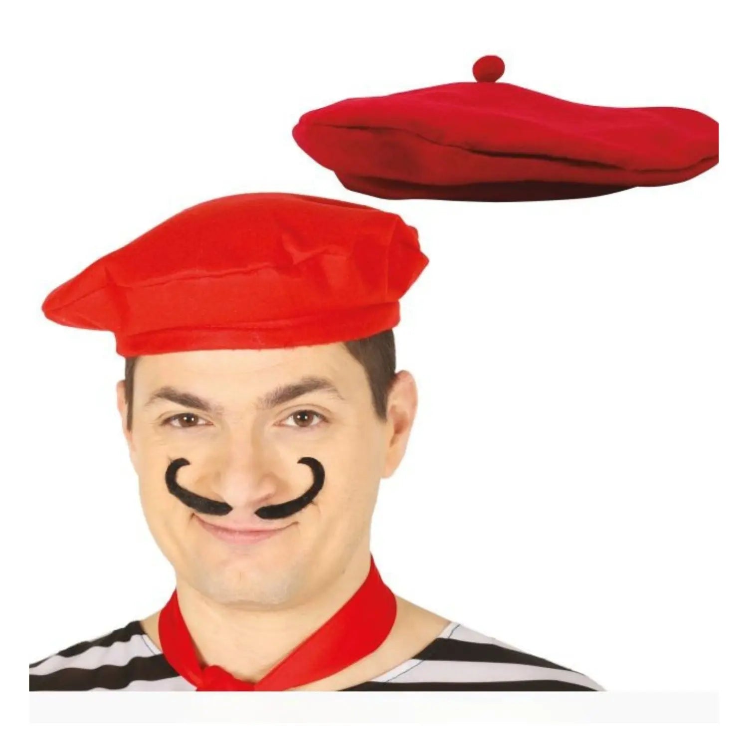 Boina roja adulto sombrero clásico complemento para disfraz